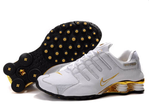 Mens Nike Shox Nz Sl Si Shoes White Golden